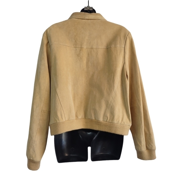 Vintage Isaac Mizrahi Women's Light Brown Genuine Leather Jacket Size XXL - Picture 2 of 11